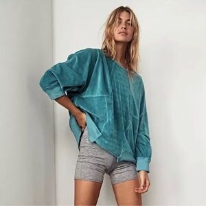 Free People Movement Strive On Sweater In Jewel XS